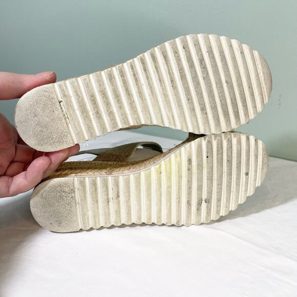 Aquatalia Womens Off White Annalise Alice Espadrille Slingback Sandals Size 5M - Picture 4 of 8